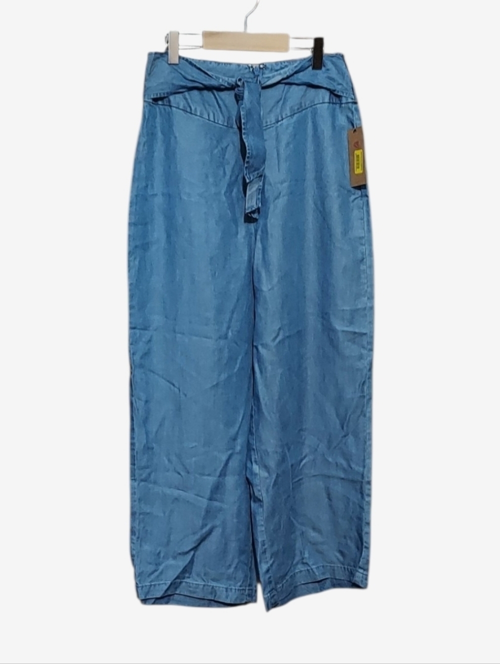 NWT Daniel Cremieux Light Chambray Tie-Waist Wide Leg Pants sz XS - Picture 3 of 5